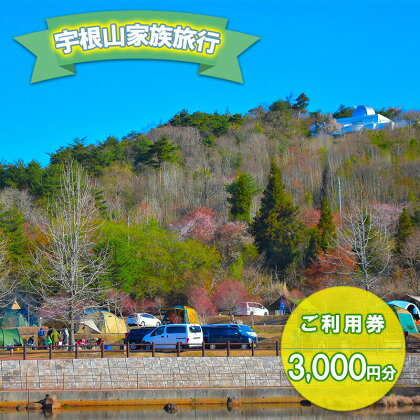 宇根山家族旅行村（キャンプ場） 宇根山天文台 ご利用券 3,000円分 キャンプ 宿泊 バーベキュー 星空 広島県三原市　【三原市】