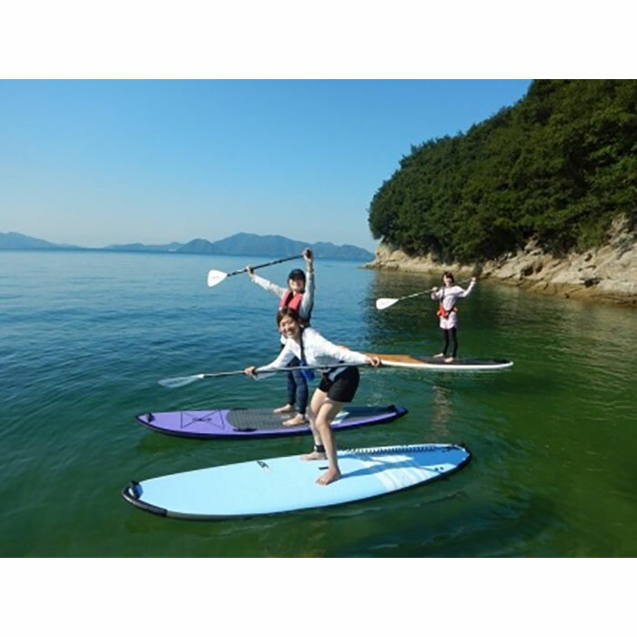 【ふるさと納税】初心者におすすめ！尾道の離島・百島でSUPに挑戦! 1日コース