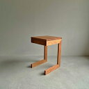 【ふるさと納税】ブラックチェリー無垢材で造られたサイドテーブル(引き出し収納有) | テーブル 家具 インテリア 机 おすすめ 広島県 尾道市