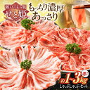【ふるさと納税】【選べる容量】冷凍 国産豚肉 瀬戸のもち豚 + せと姫 しゃぶしゃぶ 肉 セット 約1kg〜3kg( ロース ・ 肩ロース ・ バラ ) 福山市...