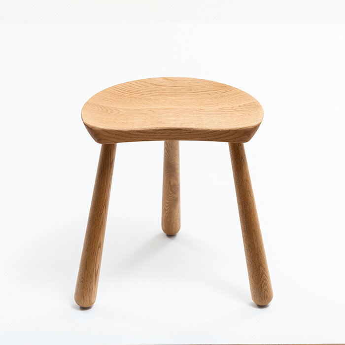 【ふるさと納税】No.771 WK57．muku milk stool ／ kitoki 若葉家具 小泉誠 3本脚 スツール 家具 無垢材 送料無料 広島県