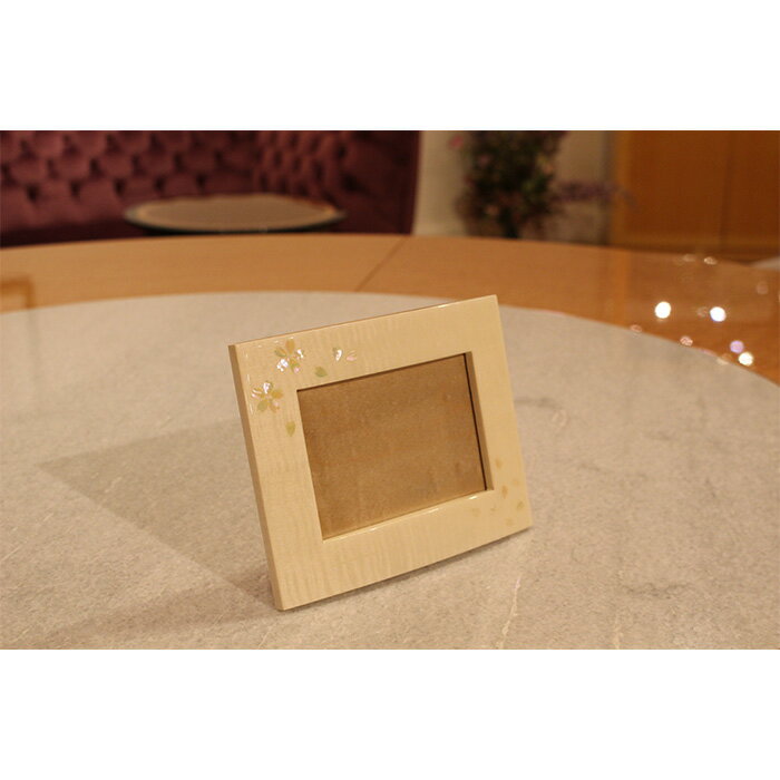 【ふるさと納税】クリスタルフォトフレームE［No.883］／ シカモア 華やか 貝 桜 写真 ギフト 送料無料 広島県