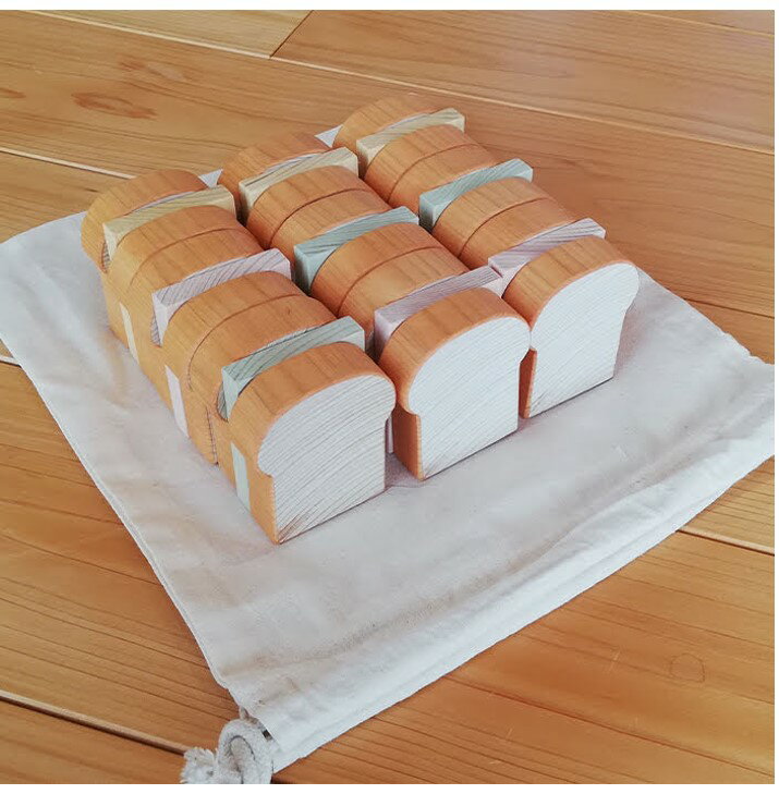 パンdeドミノ18サンド 知育 おもちゃ 玩具 木製 三次市 / 一場木工所[APAL016]