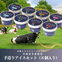 【ふるさと納税】庄原産生乳使用 手造りアイスセット(8個入り)【配送不可地域:離島】【1618788】