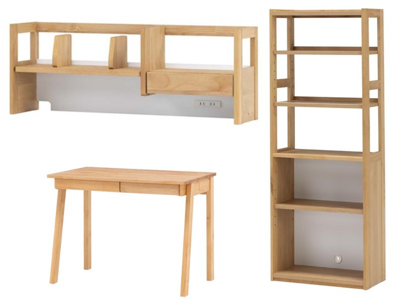 学習デスク3点セット(フィーロ 本体・上棚・ラック)