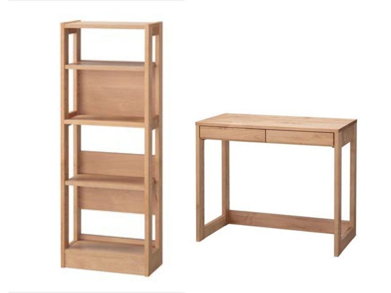 学習デスク2点セット(カルロ 90本体・45ラック)