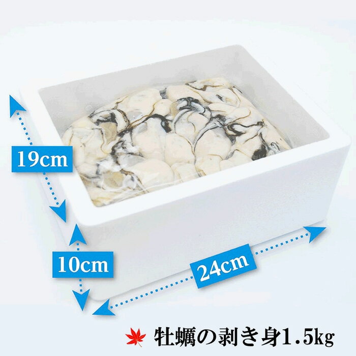 【ふるさと納税】★北海道・沖縄配送不可★【ギフト用】［選別こだわり！］牡蠣の剥き身1.5kg《加熱用》 | 牡蠣 カキ むき身 魚介類 水産 食品 人気 おすすめ 送料無料
