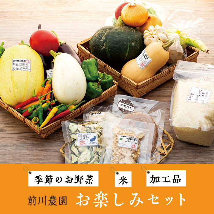 【ふるさと納税】前川農園の季節のお野菜、米、加工品、お楽しみセット
