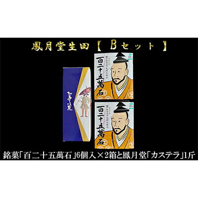 32位! 口コミ数「0件」評価「0」鳳月堂生田 銘菓「百二十五萬石」と鳳月堂「カステラ」 【Bセット】　【和菓子・まんじゅう・饅頭・お菓子・カステラ】