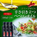 【ふるさと納税】かけるだけで変わる! かんたん隠し味はペペロンフレーバーのオリーブオイル 100ml × 3本セット 調味料 オリーブオイル ドレッシング 食用...