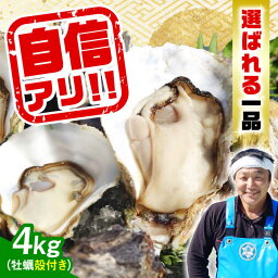 【ふるさと納税】特選 牡蠣三昧！ 【生牡蠣】広島牡蠣　殻付き4kg 人気 かき 広島 料理 簡単 レシピ 海鮮 ギフト 広島県産 江田島市/株式会社門林水産[XAO010]