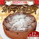【ふるさと納税】【全12回定期便】しっとりなめらかがたまらない! ガトーショコラ4号(12cm) ケーキ チョコ お菓子 スイーツ 記念日 洋菓子 贈答 ご褒美...