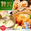 【ふるさと納税】牡蠣 かなわ 広島牡蠣の老舗!安心・安全の新鮮牡蠣 牡蠣 『かなわのかきご馳走セット』 殻付かきグラタン / オイスタ?チャウダー / 揚げてる...