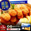 【ふるさと納税】【全3回定期便】牡蠣 冷凍 かなわ 広島牡蠣の老舗!安心・安全の新鮮牡蠣【瞬間冷凍】牡蠣 かきフライ Lサイズ 16個入 魚介類 和食 海鮮 海...