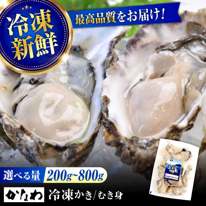 [お歳暮ギフト][年内発送]広島牡蠣の老舗かなわ[選べる発送月・内容量]かなわ 冷凍牡蠣 むき身 200g〜800g 牡蠣 かき カキ カキフライ 冷凍 生食用 魚介類 海鮮 ギフト 広島県産 人気 送料無料 楽天限定 江田島市/株式会社かなわ