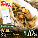 【ふるさと納税】【全6回定期便】新感覚の牡蠣レシピ！ 広島産牡蠣ジャーキー10袋セット カキ 食事 簡単 ギフト おつまみ おやつ 料理 限定 江田島市/e's[XBS035]