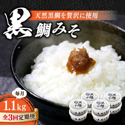 【全3回定期便】ご飯のお供に！創業明治28年、やみつきになる味噌屋 黒鯛みそ140g×8個 安心 安全 料理 ごはん 朝食 酵素 発酵 簡単 レシピ 江田島市/瀬戸内みそ高森本店[XBW041]