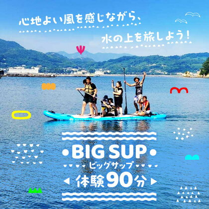 初心者大歓迎！瀬戸内海の穏やかな海でBIGSUP体験♪【90分】チケット 海 観光 旅行 広島 江田島市/OTONARI[XCI001]