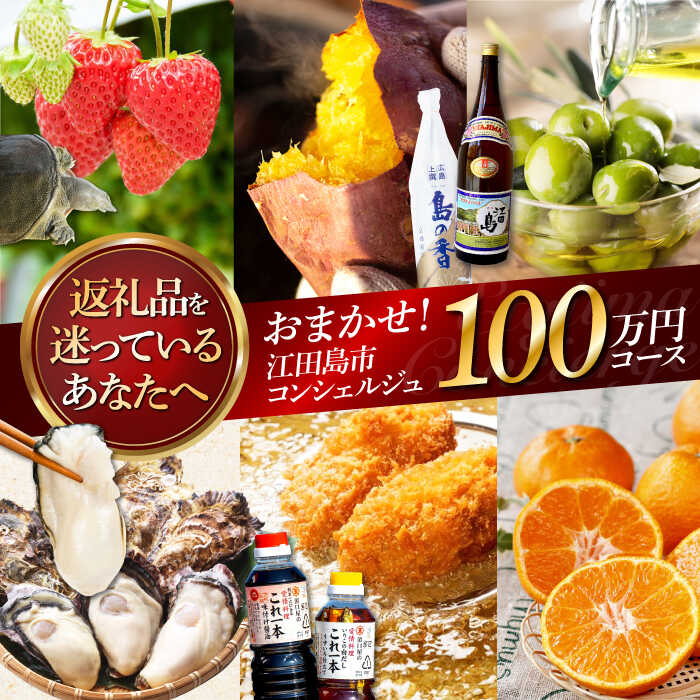 【ふるさと納税】【江田島市コンシェルジュ】返礼品おまかせ!寄附額100万円コース 1000000円 牡蠣 柑橘 詰め合わせ プレゼント 内祝い お返し ギフト ...