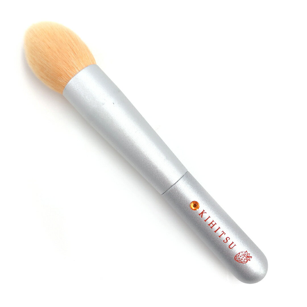 熊野化粧筆 いちごチークブラシ[オレンジ] チーク 熊野筆 化粧筆 メイクブラシ ヤギ 山羊