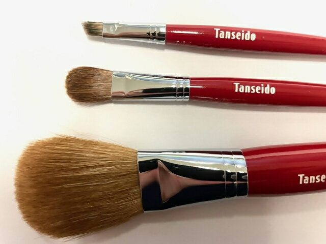 【ふるさと納税】熊野化粧筆マスクメイクセット（軸色：赤）【メイクブラシ チークブラシ アイシャドウブラシ アイブロウブラシ 化粧 メイク コスメ 美容】