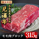 【ふるさと納税】広島産黒毛和牛 見浦牛 のモモ肉ブロック 315g 【配送不可地域：離島】【1015982】