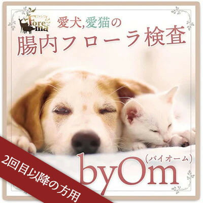 4位! 口コミ数「0件」評価「0」【2回目以降の方用】愛犬/愛猫の腸内フローラ解析「byOm(バイオーム)」【1367891】