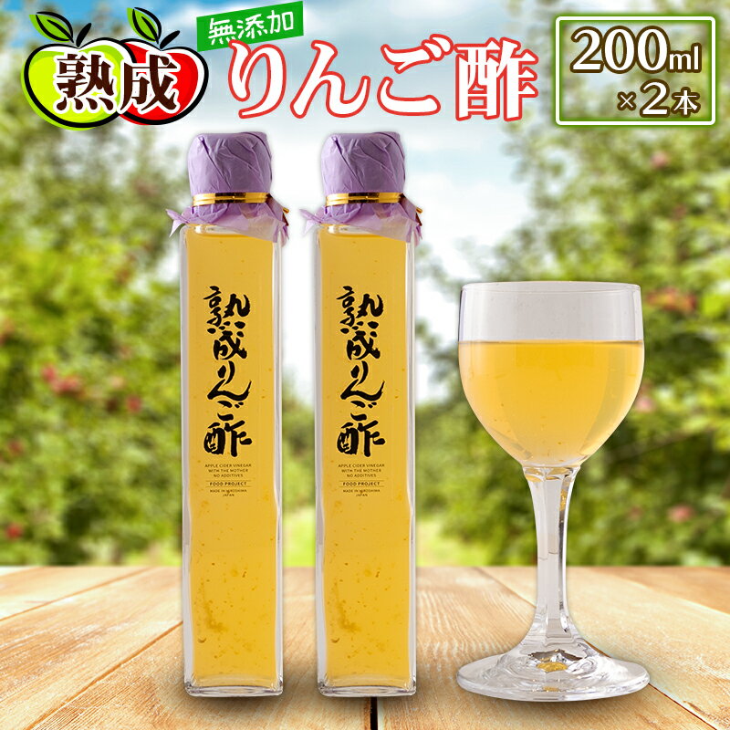 【ふるさと納税】熟成りんご酢200ml×2本セット