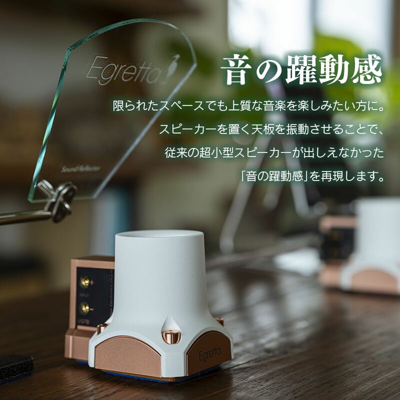 【ふるさと納税】スピーカー デスクトップ 超小型 オーディオ Egretta ハイルドライバー搭載デスクトップ振動スピーカー OCT BEAT アンプセット