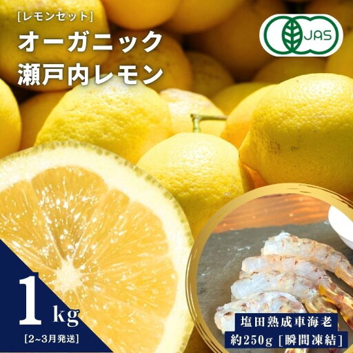 【ふるさと納税】レモンセット オーガニック瀬戸内レモン 1kg(2~3月発送) / 塩田熟成活車海老 250g オーガニック 有機レモン 有機JAS 果汁100% レモン えび エビ エビフライ 晩酌 国産 瀬戸内 濃厚 甘さ控えめ 免疫力向上 健康 ビタミンC クエン酸 抗酸化 ソーダ 炭酸水 【ふるさと納税】レモンセット オーガニック瀬戸内レモン 1kg(2~3月発送) / 塩田熟成活車海老 250g オーガニック 有機レモン 有機JAS 果汁100% レモン えび エビ エビフライ 晩酌 国産 瀬戸内 濃厚 甘さ控えめ 免疫力向上 健康 ビタミンC クエン酸 抗酸化 ソーダ 炭酸水