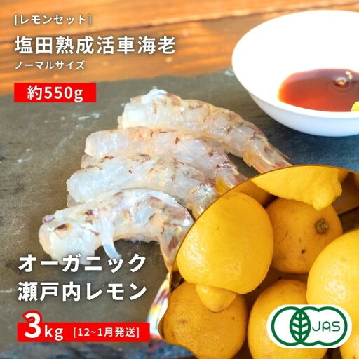 【ふるさと納税】オーガニック瀬戸内レモン 3kg(12~1月発送) / 塩田熟成活車海老 ノーマルサイズ 550g(11~2月) オーガニック 有機レモン 有機JAS 果汁100% レモン えび エビ エビフライ 晩酌 国産 瀬戸内 濃厚 免疫力向上 健康 ビタミンC クエン酸 抗酸化 ソーダ 炭酸水 【ふるさと納税】オーガニック瀬戸内レモン 3kg(12~1月発送) / 塩田熟成活車海老 ノーマルサイズ 550g(11~2月) オーガニック 有機レモン 有機JAS 果汁100% レモン えび エビ エビフライ 晩酌 国産 瀬戸内 濃厚 免疫力向上 健康 ビタミンC クエン酸 抗酸化 ソーダ 炭酸水