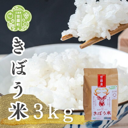 【令和5年産】きぼう米(コシヒカリ) 白米 3kg お米 ご飯 おにぎり 産地直送 JGAP認証農場 A013-09