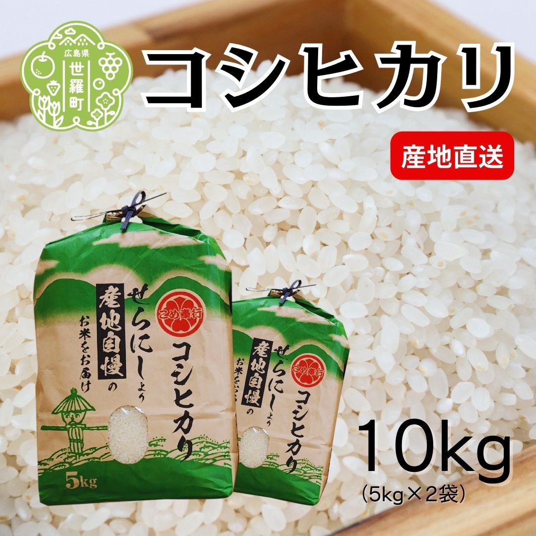 [令和5年産]世羅町産 コシヒカリ5kg×2袋[白米]米 ご飯 おにぎり こしひかり 美味しいお米 産地直送 A023-02