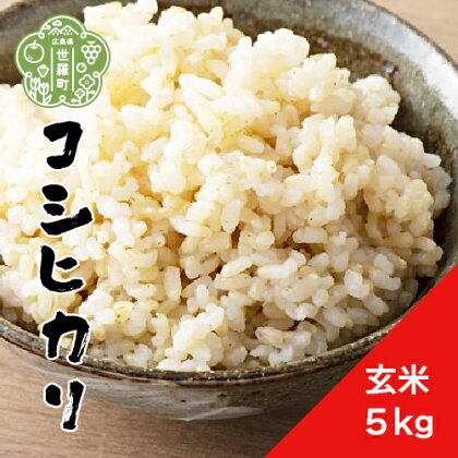 【令和5年産】コシヒカリ 玄米 5kg《特別栽培米》広島県 世羅町 米 玄米ご飯 美容 ダイエット A058-01