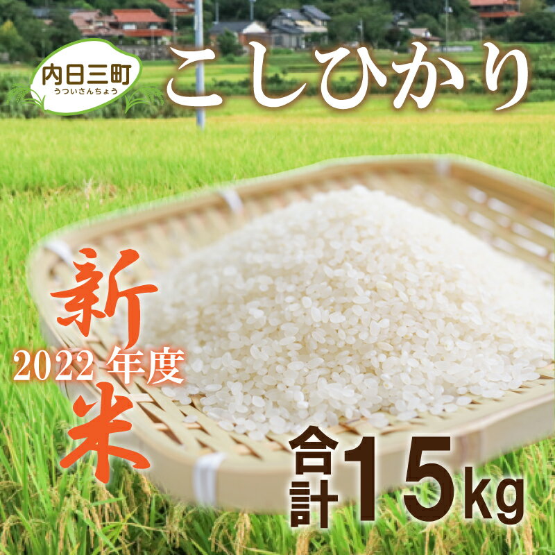 【ふるさと納税】 新米 山口 県産 コシヒカリ 米 5kg × 3箱 2022 年度 無洗米　特別栽培エコ50