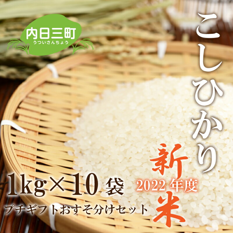 【ふるさと納税】 新米 山口 県産 コシヒカリ 米 1kg × 10袋 2022 年度 無洗米 プチギフト おすそ分け セット 特別栽培エコ50