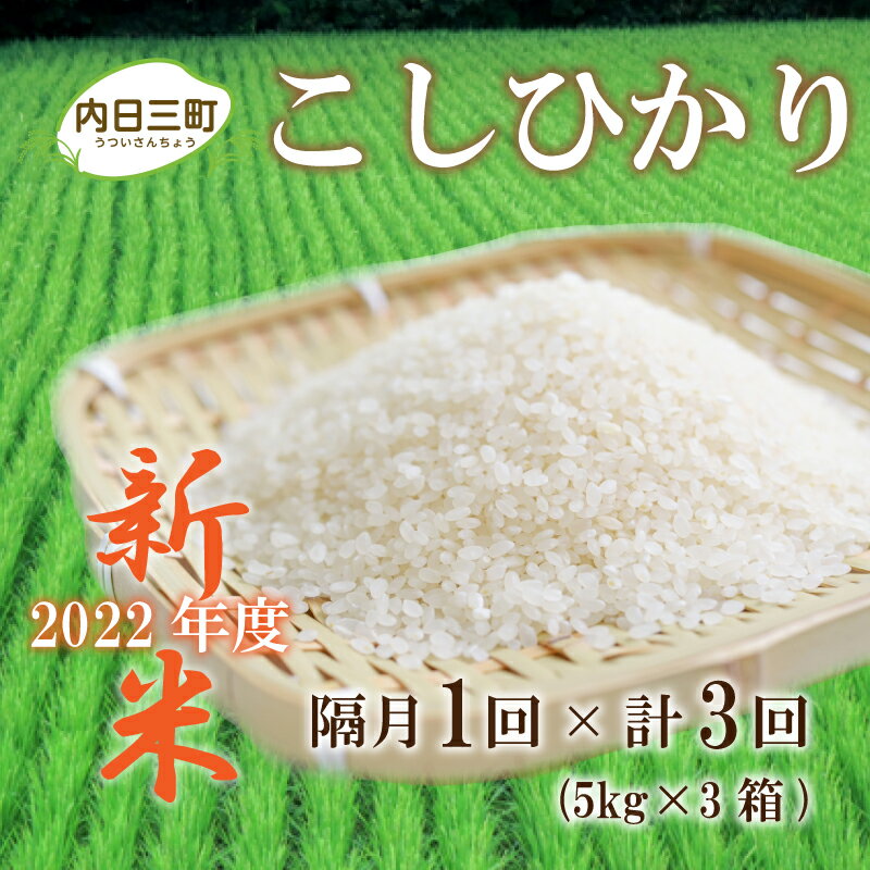 【ふるさと納税】定期便 新米 山口 県産 コシヒカリ 米 5kg × 3箱 2022...