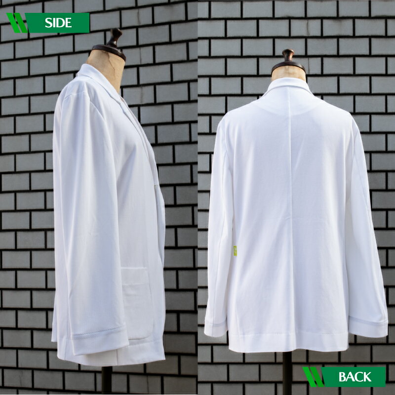 【ふるさと納税】 メンズ 和紙 ジャージ ドクター ジャケット 白衣 男性用 ユニフォーム 制服 医療用 クリニック Sサイズ Mサイズ Lサイズ 贈答品 ギフト ファッション 服 医師 薬剤師 無地 長袖 おしゃれ 下関 山口