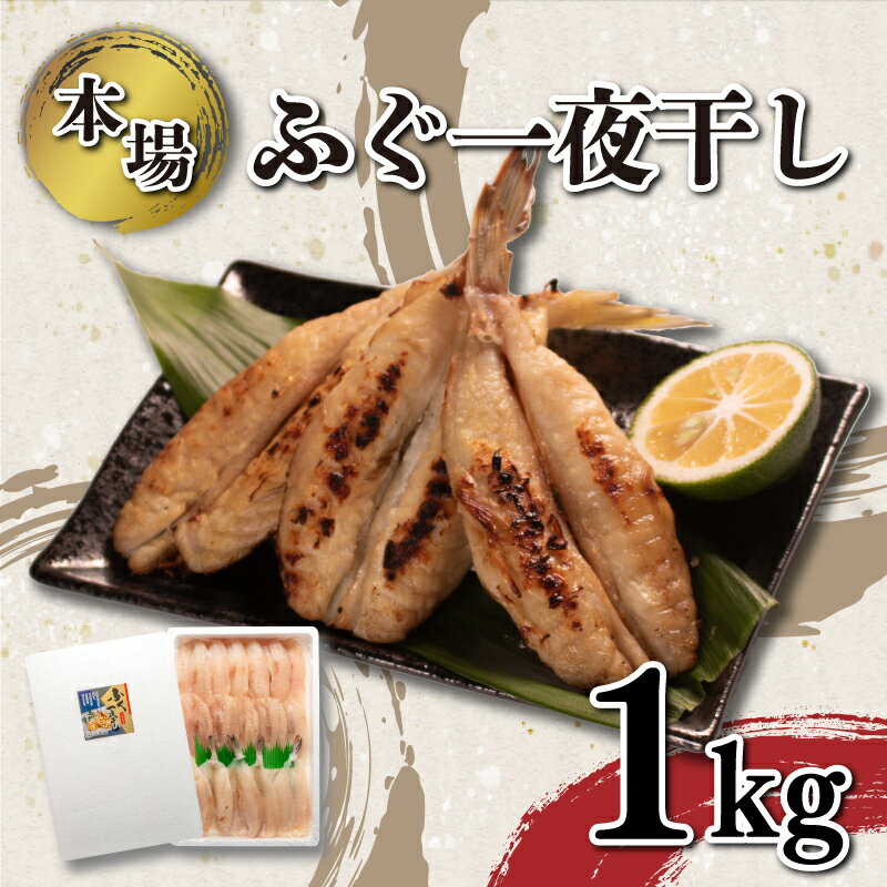 【ふるさと納税】 ふぐ 一夜干し 1kg セット 大容量 冷凍 小ふぐ シロサバフグ 下関 山口 【1月以降発送 】のサムネイル