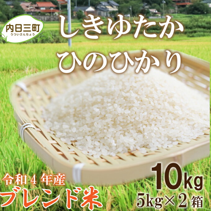 【ふるさと納税】 米 無洗米 10kg ( 5kg × 2袋 ) 令和4年産 しきゆたか ひのひかり 白米 ブレンド米 国産 山口 県産 お米 ご飯 ごはん 弁当 おにぎり 2022 年度 内日三町 菊川 下関