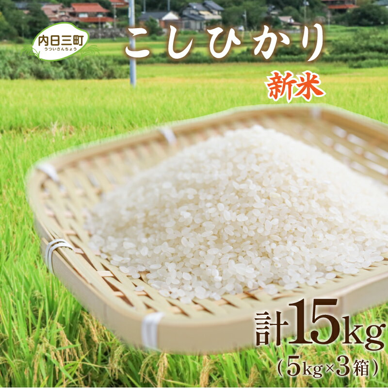 【ふるさと納税】 米 15kg ( 5kg × 3箱 ) コシヒカリ 山口 県産 無洗米 新米 白米 お米 ご飯 特別栽培エコ50 農家直送 下関