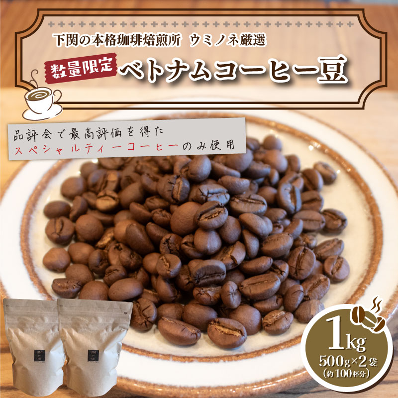 楽天山口県下関市【ふるさと納税】 訳あり コーヒー 豆 1kg （ 500g × 2袋 ） ベトナム 再入荷 2024年度入荷分 コーヒー豆 自家焙煎 焙煎 スペシャルティコーヒー 豆 選べる 挽き方 粗挽き 中挽き 細挽き 珈琲 飲料 限定 おうち時間 下関 山口