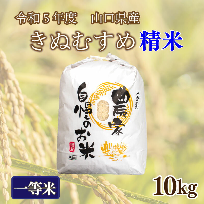 【ふるさと納税】 令和5年 米 収穫 期間限定 きぬむすめ 精米 10kg 1箱 下関市 山口県産