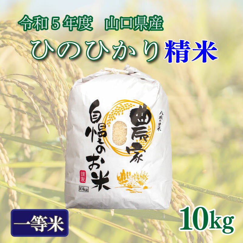 令和5年 米 収穫 下関市 山口県産 ひのひかり 精米 10kg 1箱