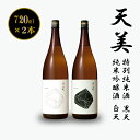 【ふるさと納税】 日本酒 2本 セット 特別純米酒 純米吟醸酒 720ml×2 お酒 酒 天美 黒天 白天 純米 吟醸酒 純米酒 人気日本酒 おすすめ日本酒 長...