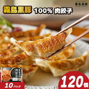 【ふるさと納税】 訳あり 霧島黒豚 肉100% 肉餃子 120個 冷凍 12個×10パック 小分け 冷凍餃子 大容量餃子 国産原料餃子 簡単調理餃子 ぎょうざ ...