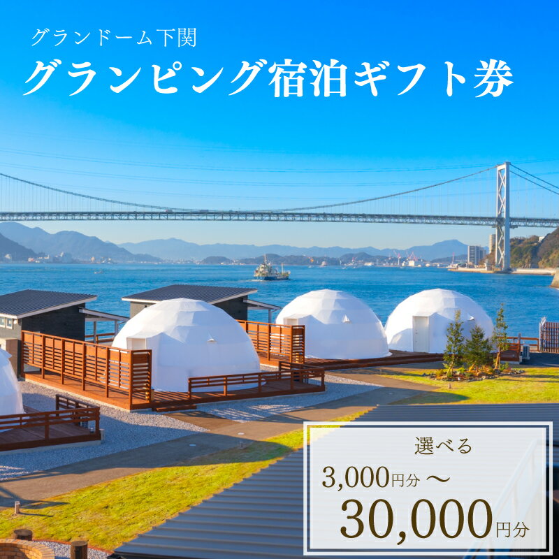 11位! 口コミ数「0件」評価「0」 グランピング 宿泊 ギフト券 選べる 3,000円分 9,000円分 15,000円分 30,000円分 グランドーム下関 旅行 観光 レ･･･ 