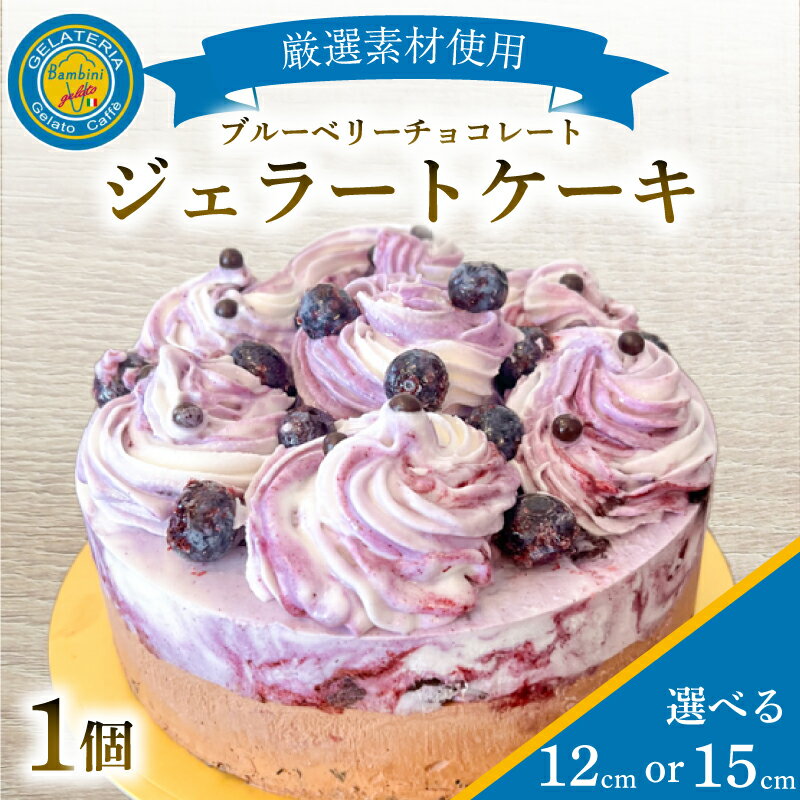 【ふるさと納税】 ジェラートケーキ 選べる 12cm・15cm ( 冷凍 アイスケーキ ジェラート ケーキ アイス ブルーベリー チョコレート チョコ チョコケーキ マスカルポーネ スイーツ デザート フルーツ 季節 ギフト 贈り物 プレゼント 誕生日 バースデー ) 下関市 山口のサムネイル