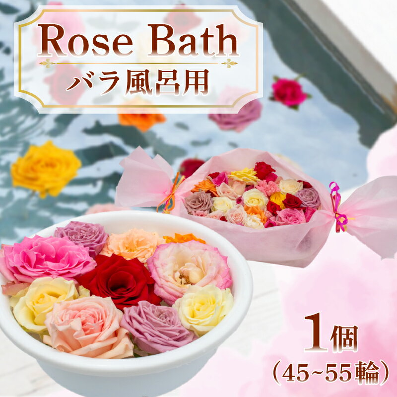 バラ 風呂 薔薇 45輪 〜 55輪 ( ギフト プレゼント 贈答 花 フラワー 自然 入浴 美容 贈り物 植物 ローズ 産地直送 お取り寄せ 癒やし 香り リラックス バス Bath Rose ) 下関 山口