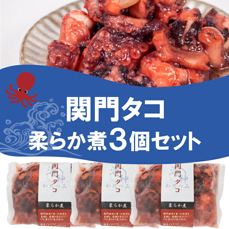 24位! 口コミ数「0件」評価「0」 関門タコ 柔らか煮 3個セット 750g 冷凍 タコ 蛸 たこ おつまみ ご飯のお供 おかず 食べきりサイズ 保存 便利 関門海峡 下関 ･･･ 